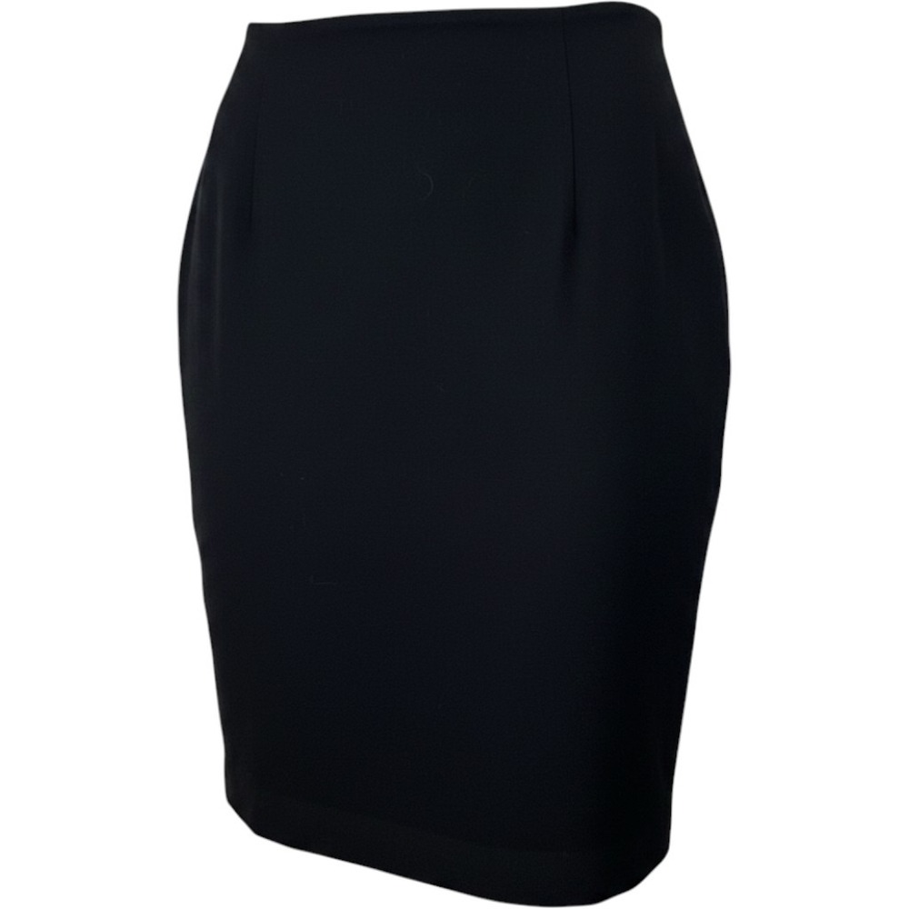 Lafayette 148 New York Womens Black Wool Blend Pencil Skirt Size 10 lightweight
